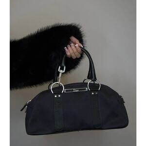 Christian Dior John Galliano Black Hardcore Bowling Top Handle Bag